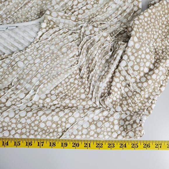 Susan Graver Tunic Top Womens 1X All Over Ruffle Textured 3/4 Sleeve Stretch - Picture 6 of 8